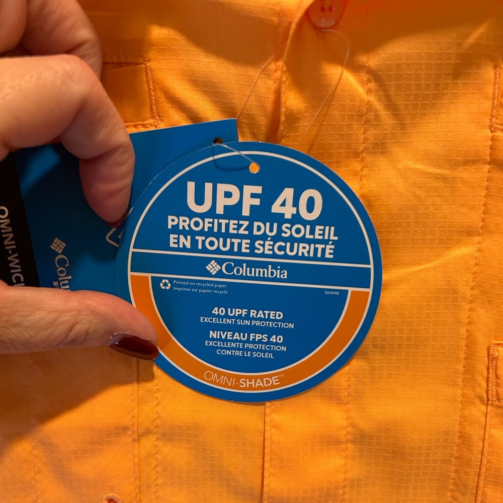 Columbia Men's PFG Short Sleeve Shirt SPF 40 Size M NWT Fishing - Picture 7 of 12